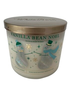 White Barn Bath & Body Works Vanilla Bean Noel 3 Wick Candle NEW